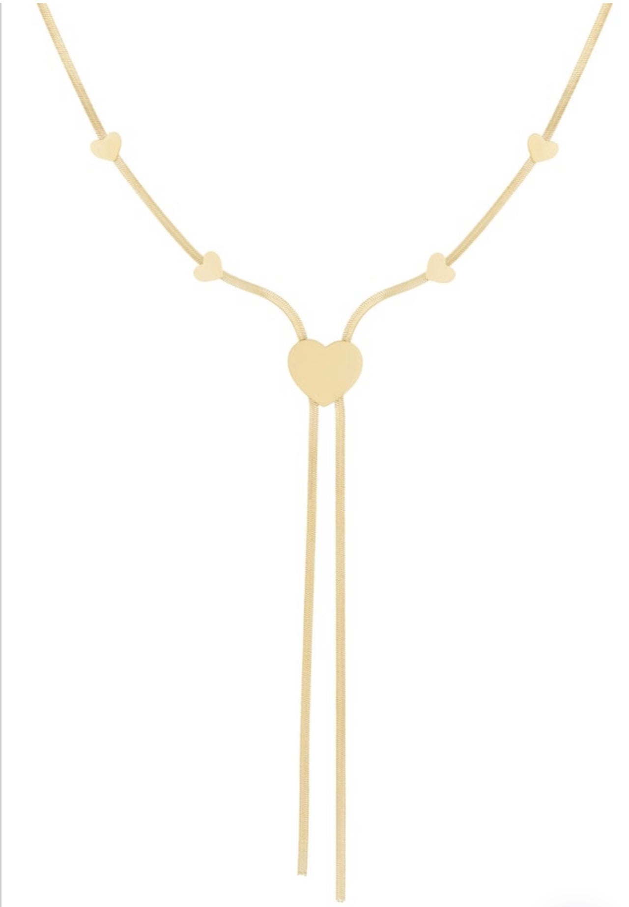 Collana lunga con cuori