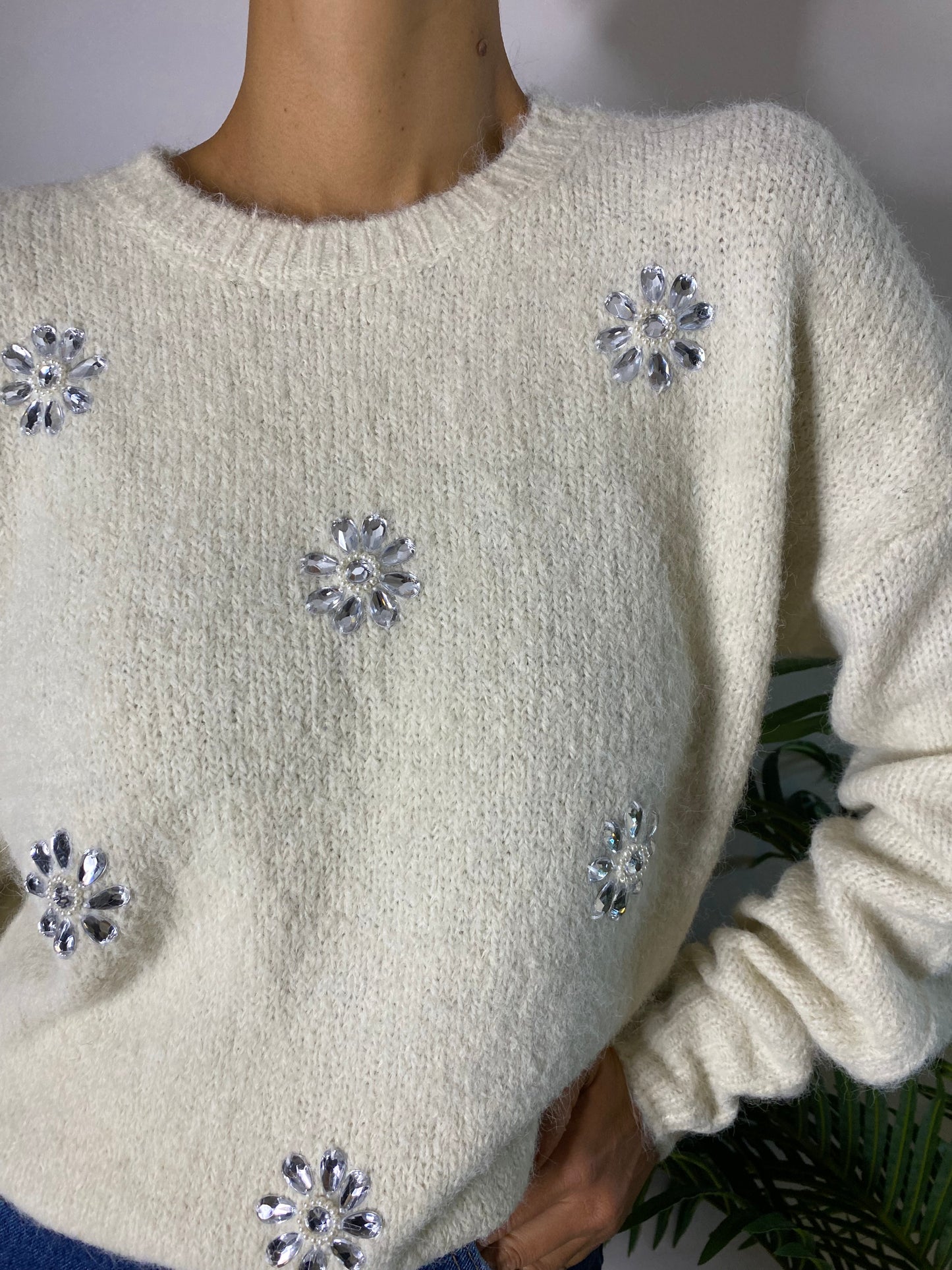 Maglione Fiori Swarovski